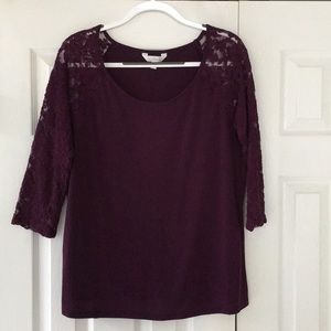Purple 3/4 Sleeve Top